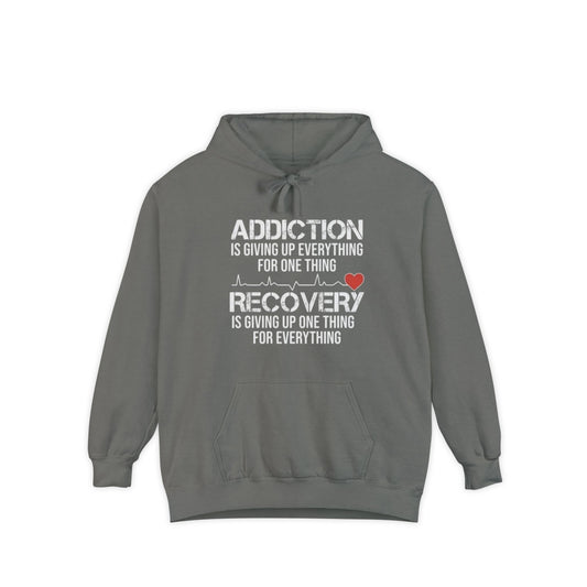 Recovery-Themed Unisex Hoodie, Cozy Gift for Addiction Awareness, Inspirational Sweatshirt, Supportive Apparel, Self-Care Fashion