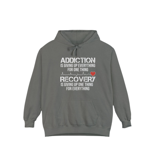 Recovery-Themed Unisex Hoodie, Cozy Gift for Addiction Awareness, Inspirational Sweatshirt, Supportive Apparel, Self-Care Fashion